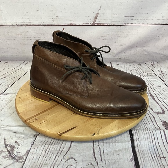 Cole Haan Chukka Boots Mens Size 11.5M Brown Leather Lace Up - Picture 1 of 10